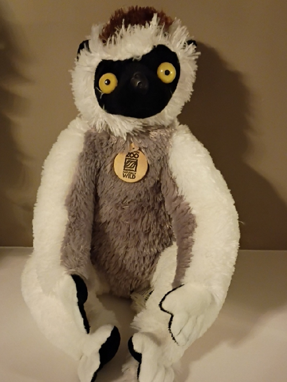 Hudson Zoo Naturally Wild Plush - Gray and White Lemur